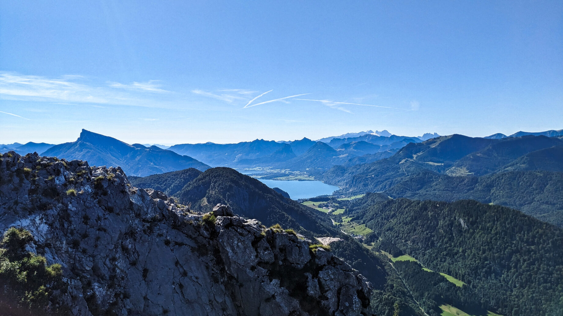 Der Wolfgangsee und das Dachsteinmassiv. Foto: Thomas Obermair