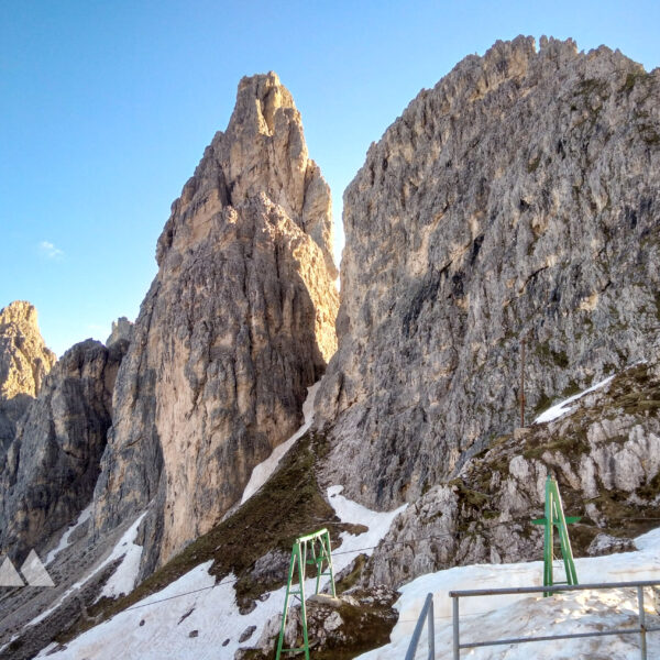 Felstürme beim Rifugio Flli. Fonda Savio. Foto: Herbert Fuchs